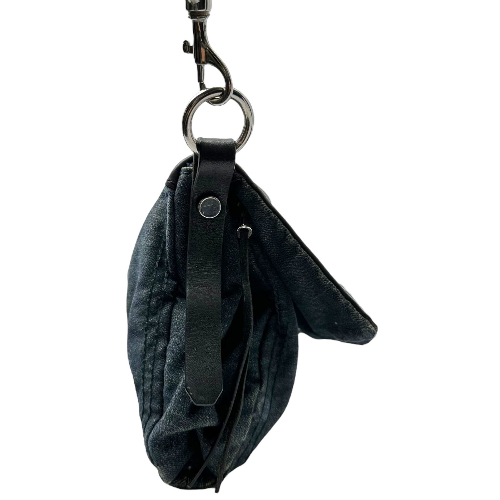 DIESEL(ディーゼル) 00's Denim Leather Studded Shoulder Bag デニム