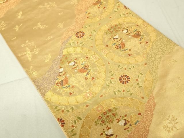 平和屋着物□極上 西陣の名門 加納幸謹製 六通柄袋帯 唐織