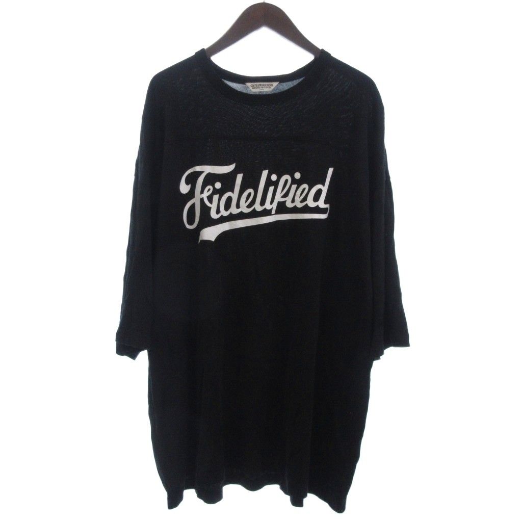 クーティー COOTIE R|C Football S|S Tee フットボール Tシャツ 五分袖 プリント 黒 ブラック L