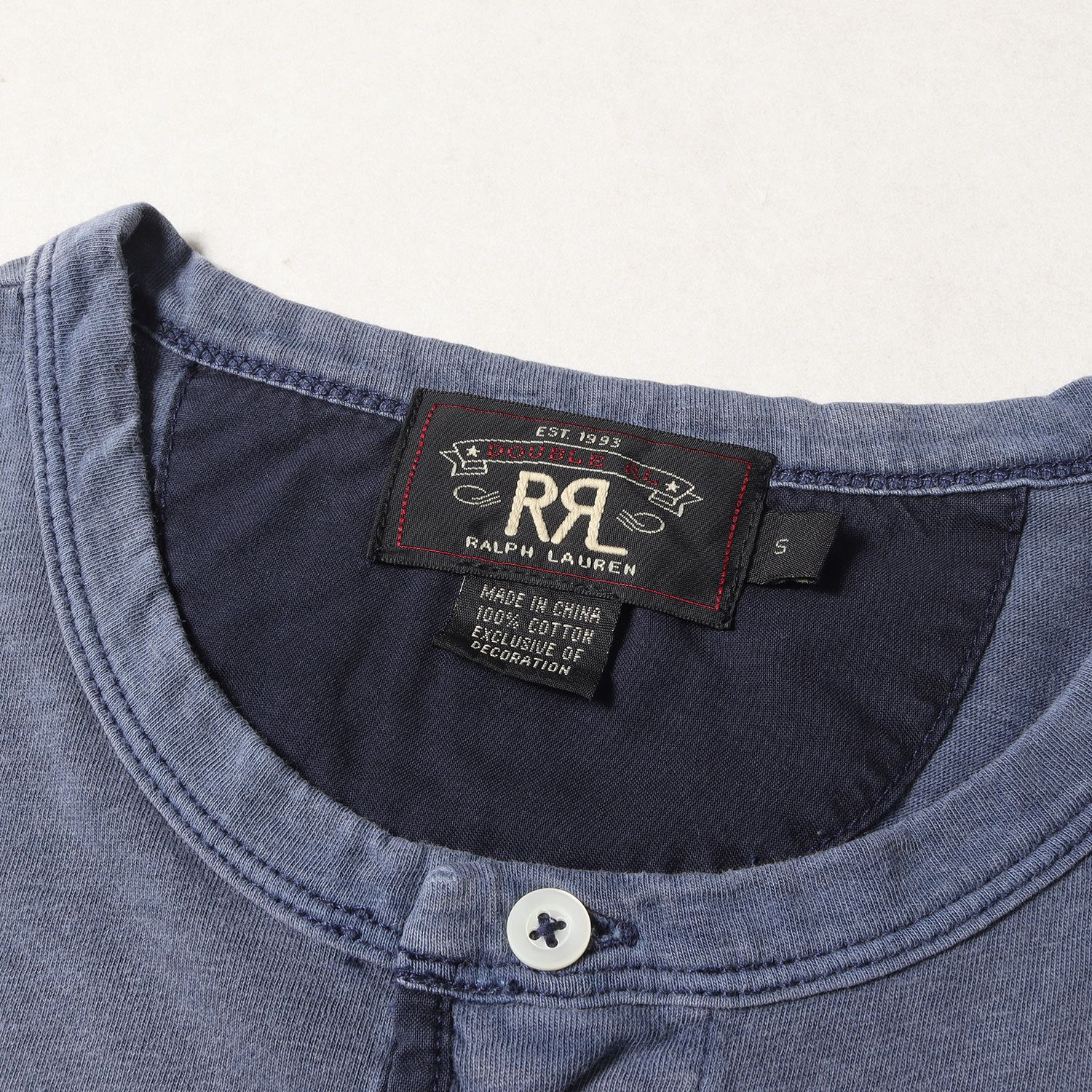 RRL ダブルアールエル Tシャツ サイズ:S ヴィンテージ加工 ヘンリー 