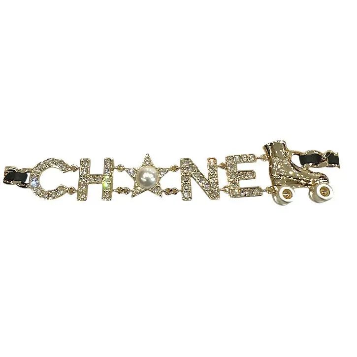 中古特価】 CHANEL シャネル ラインストーン フェイクパール 中古特価】 CHANEL シャネル ラインストーン フェイクパール