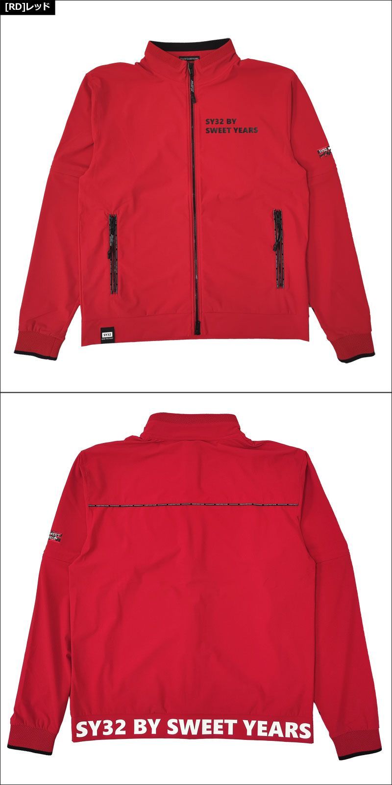 カラー・サイズ選択可】SY32 GOLF メンズ フルジップ 袖着脱式 長袖