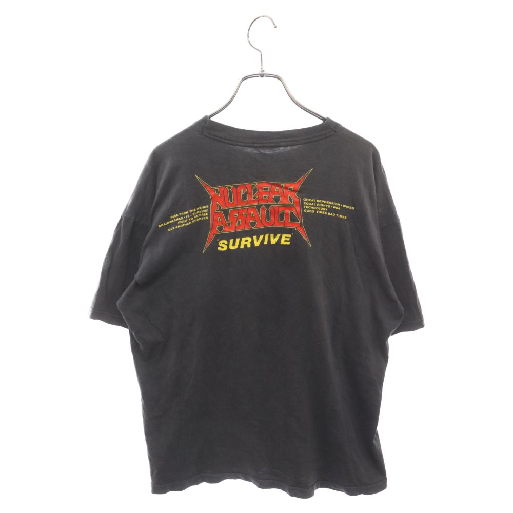 VINTAGE (ヴィンテージ) 80s 90s NUCLEAR ASSAULT TEE ニュークリアアソルト 両面プリント半袖Tシャツ カットソー ブラック ヴィンテージ