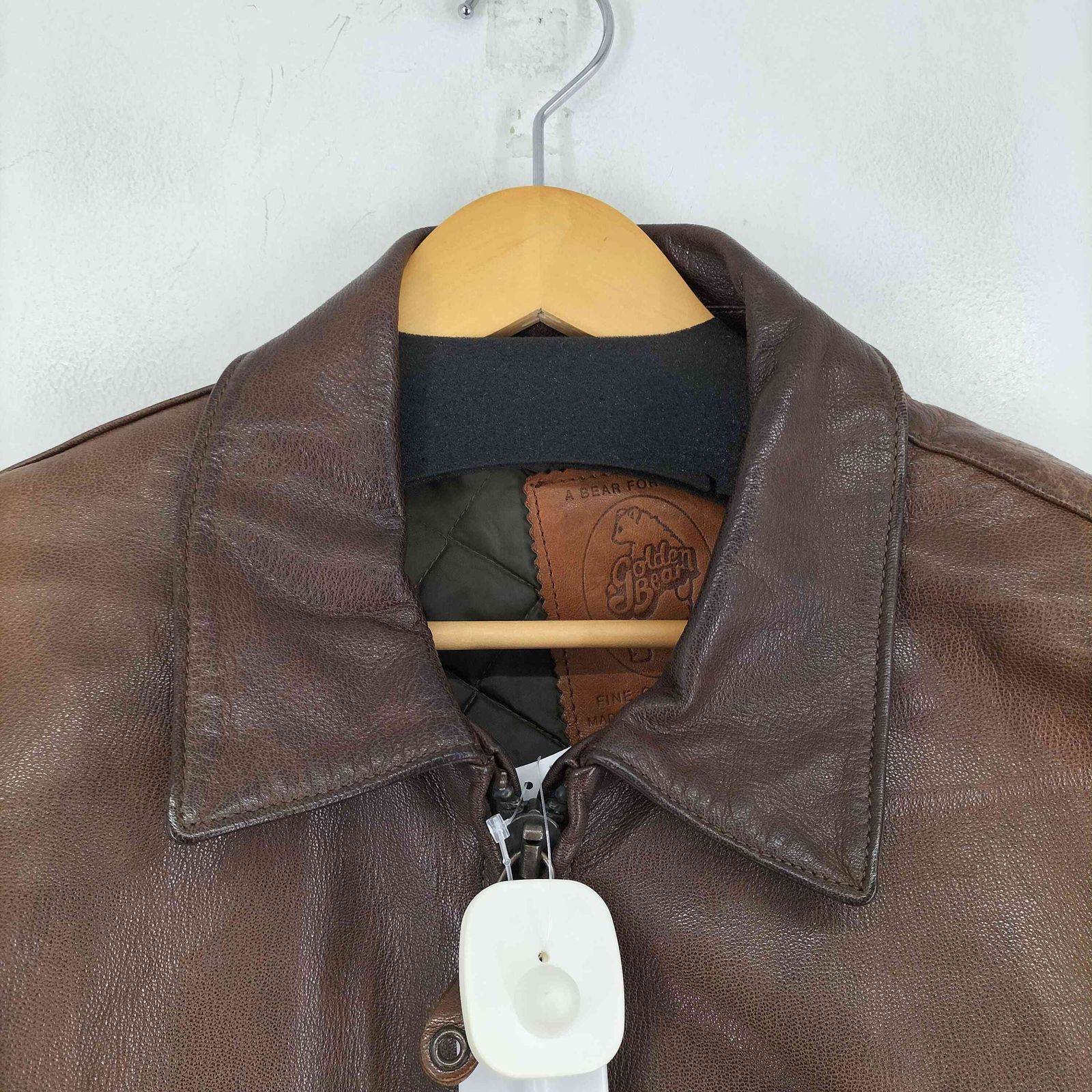 ゴールデンベアー Golden bear 80-90S MADE IN USA 革タグ A2 TYPE