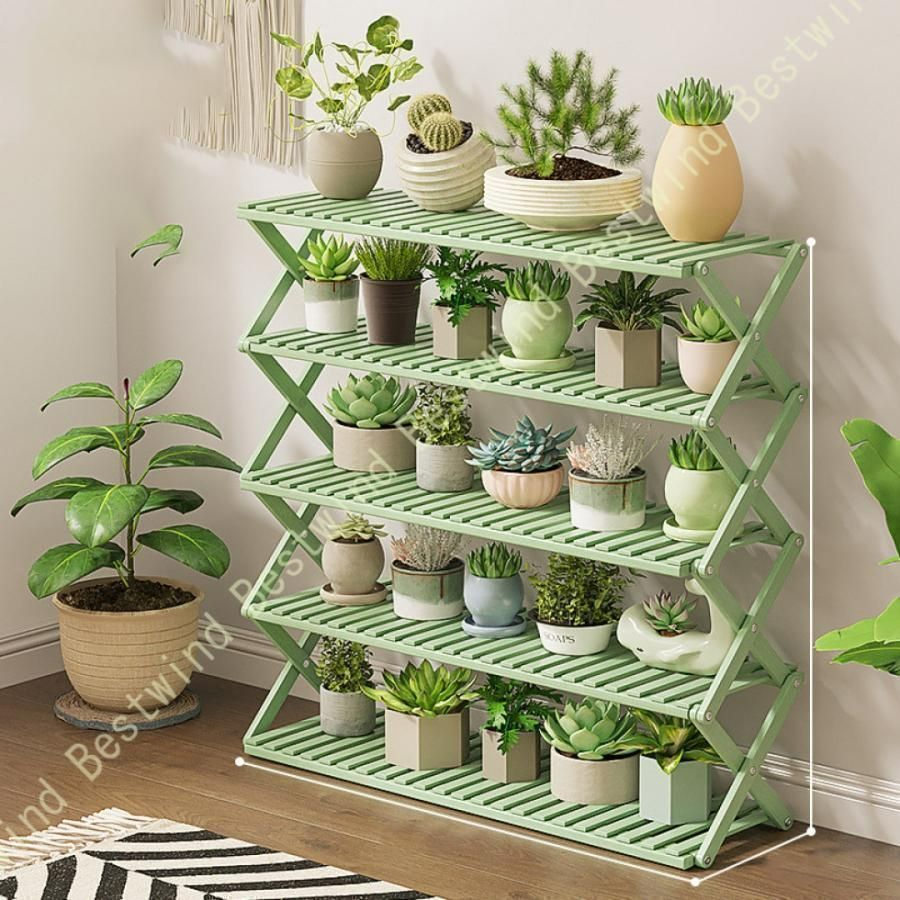 観葉植物　多肉植物　フラワースタンド　フラワーラック　ガーデニング　収納　棚 フラワースタンド プランタースタンド 5段 キャスター付 多機能