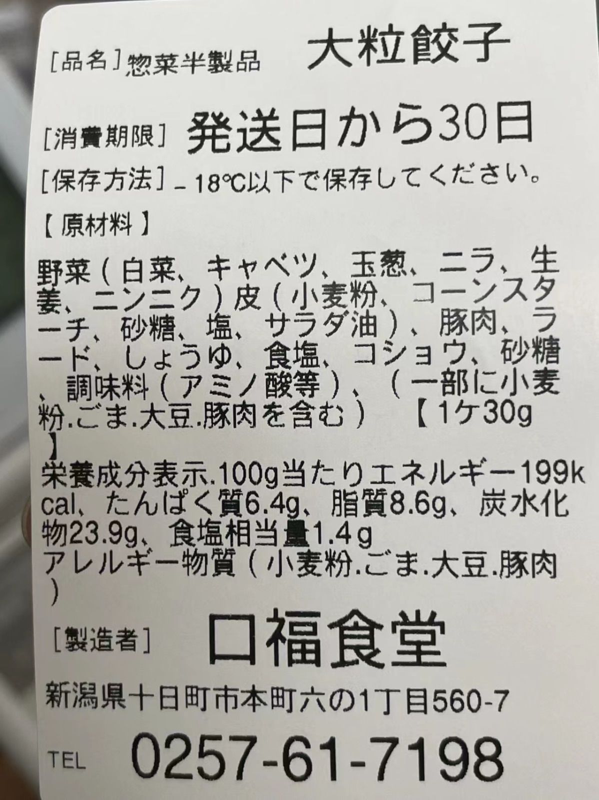 冷凍餃子 美味しい焼き大粒皮もちもちジャンボ餃子 - その他