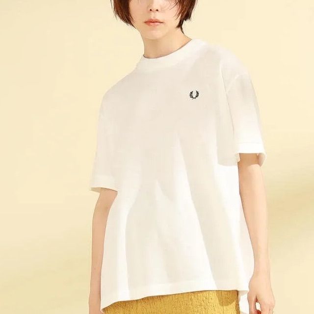 新品未使用　FRED PERRY × Ray BEAMS / 別注 オーバーサイズ Tシャツ　ホワイト　即日発送