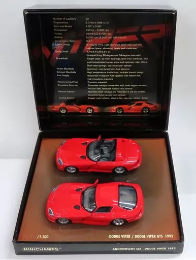 中古】ミニカー 1/43 Dodge Viper anniversery Set(2台セット) [436144000]