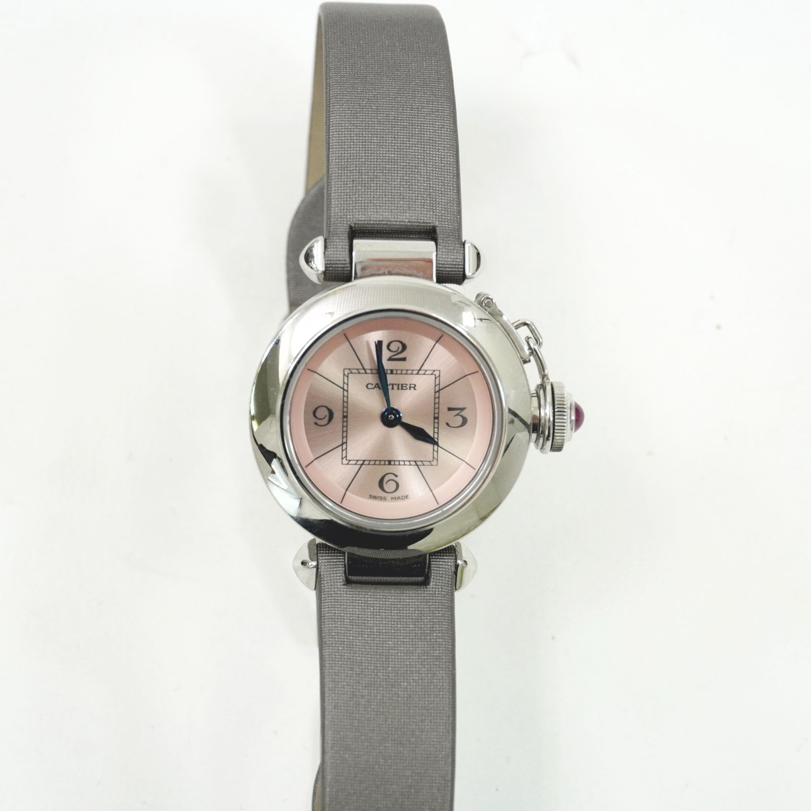 Cartier カルティエ W3140026 ミスパシャ レディース SS/革 ピンク  