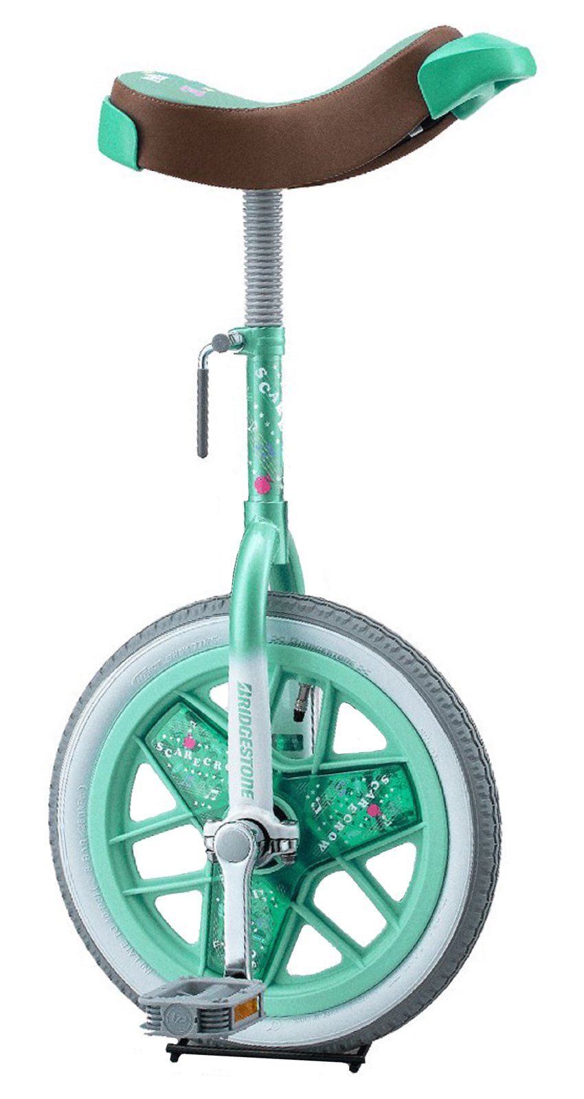 ブリヂストン BRIDGESTONE スケアクロウ 一輪車 小学生 子供 グリーン 14インチ スタンド付き ギフト SCW14 P1340 A001061GE グレー グリーン スタンド有 旧モデル 14インチ