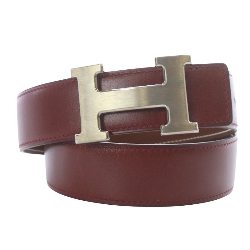 エルメス HERMES コンスタンス 70 ベルト リバーシブル Hバックル レザー ボルドー ブラウン □G刻印 |YO10 OH