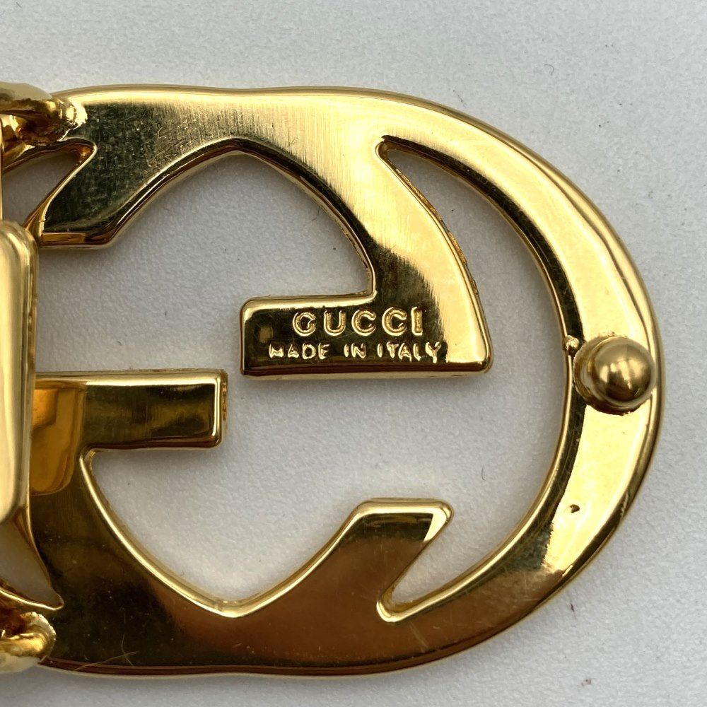 GUCCI グッチ 036 01 ベルト インターロッキングG ブラック 黒