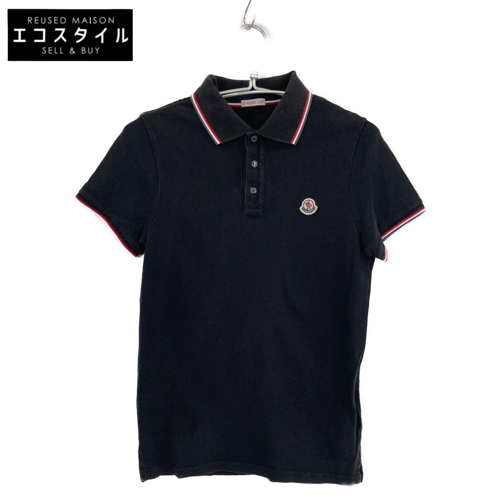正規モンクレール MONCLER ポロシャツ ブラック M