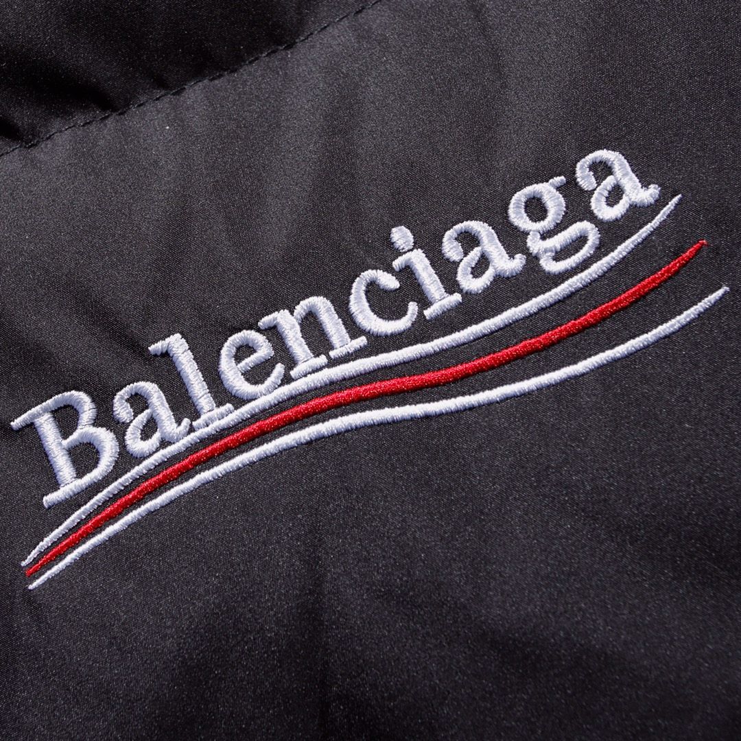 Balenciaga バレンシアガ コーラ 前後ウェーブ アルファベット 刺繍ダウン ジャケット