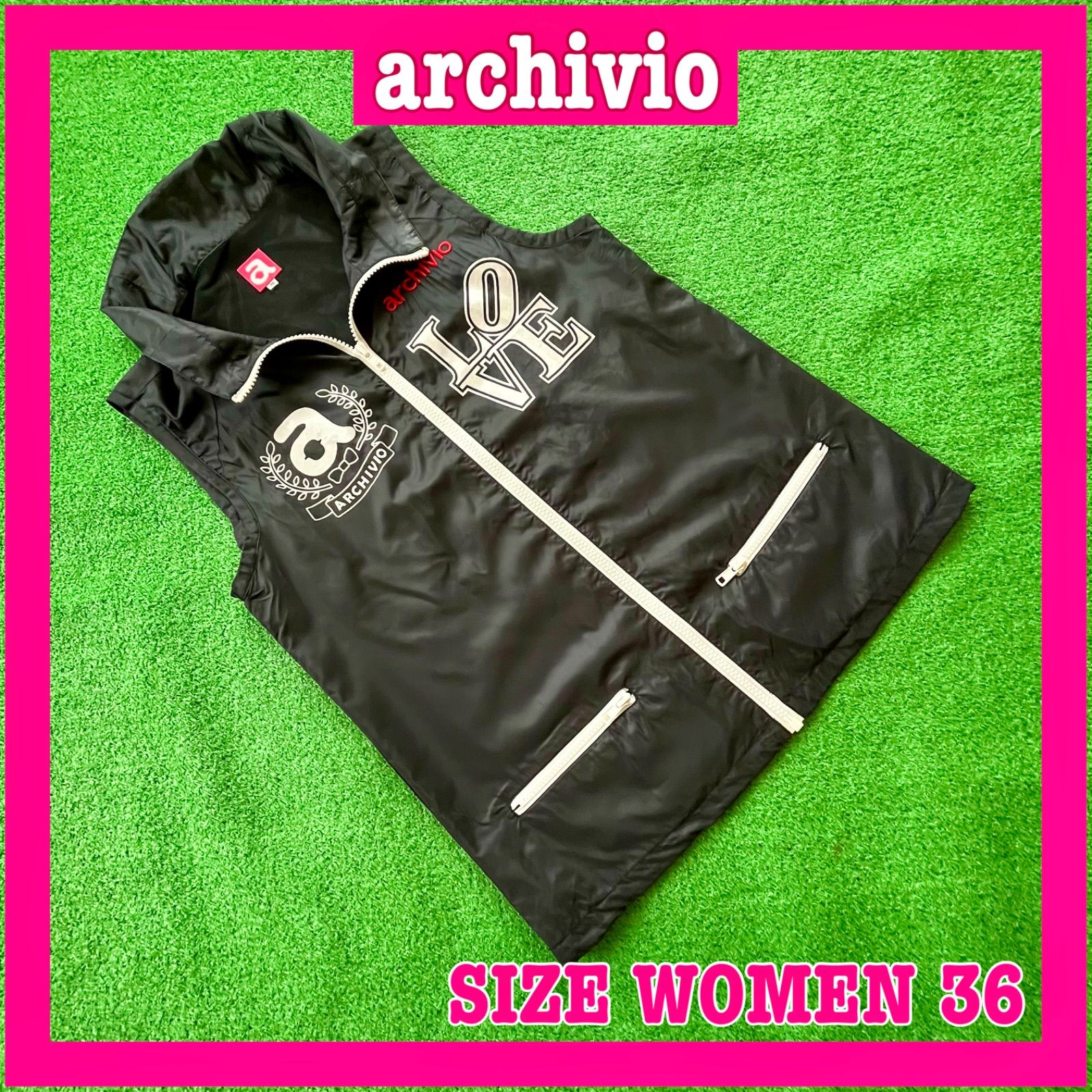archivio アルチビオ フルジップ 裏メッシュ ロゴ刺繍&プリント archivio アルチビオ フルジップ 裏メッシュ ロゴ刺繍&プリント