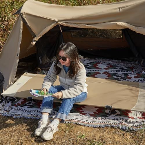 TIMBER RIDGE キャンプベッド 折りたたみ 特許取得一体式 組み立て不 