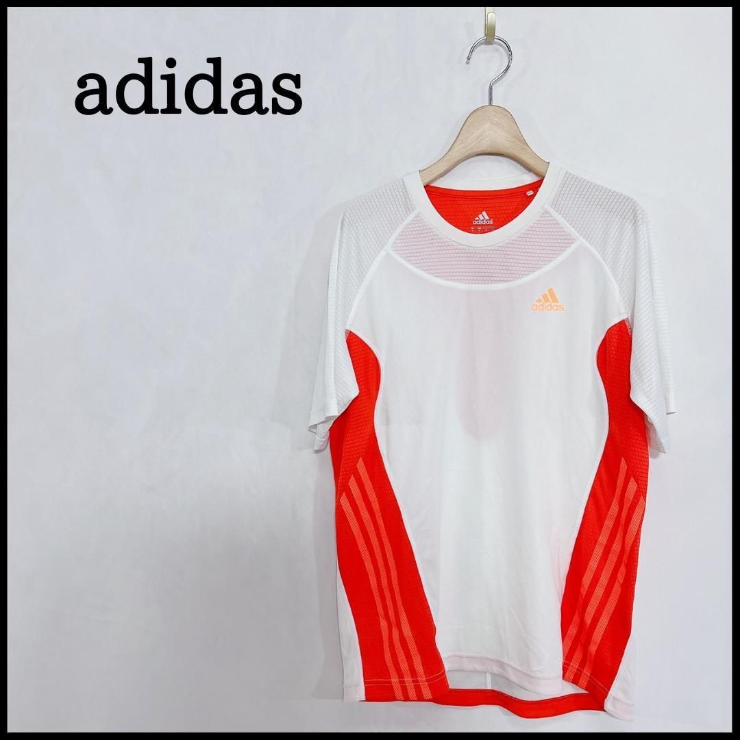 お気に入Adidas メンズスポーツTシャツ 速乾。メッシュ エクササイズ