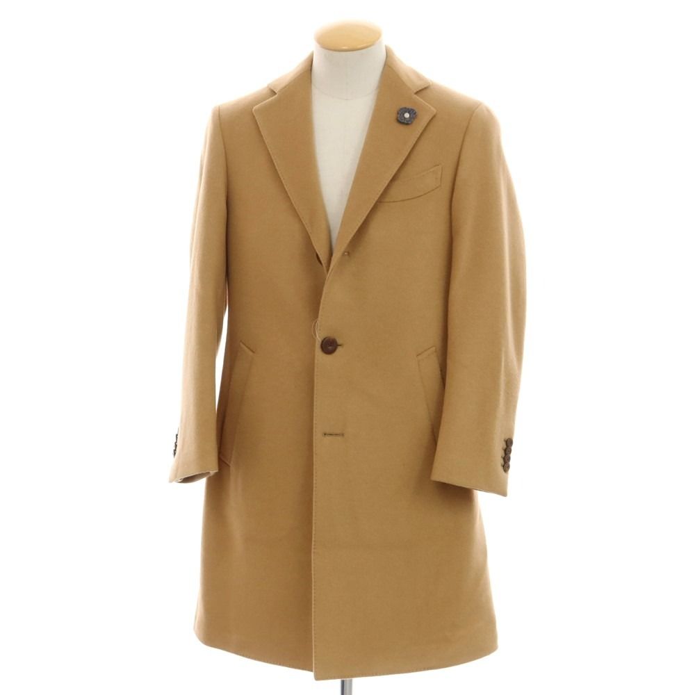 【中古】ラルディーニ LARDINI ウール チェスターフィールドコート キャメル【サイズ44】【メンズ】