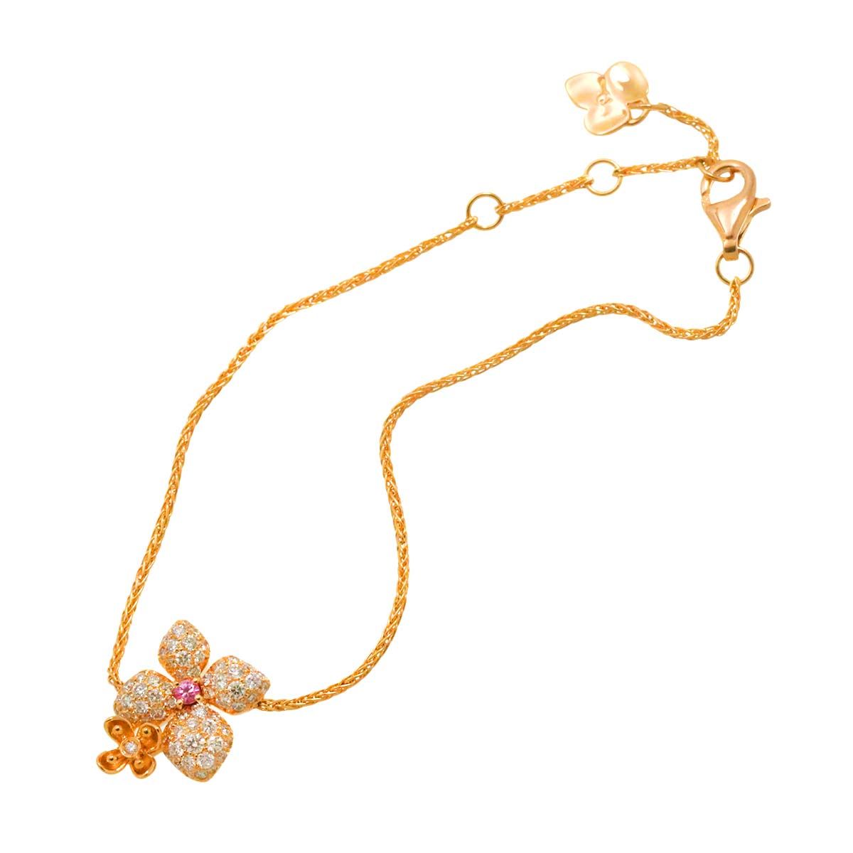 ショーメ CHAUMET オルタンシア ダイヤ サファイヤ ブレスレット 17cm  