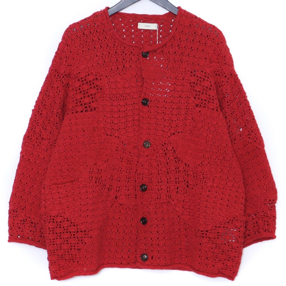 NODRESS レッド クロスモチーフ カーディガンM NODRESS レッド クロスモチーフ カーディガンM