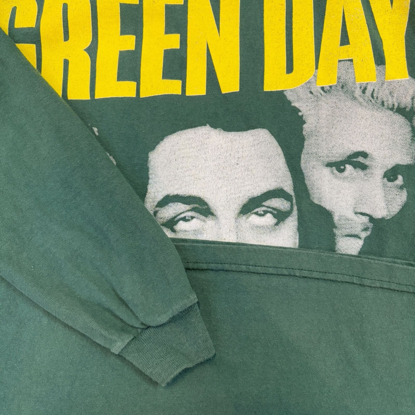 GREEN DAY ツアーTシャツ L オリーブグリーン Green Day 1998 Tour Vintage Long Sleeve Tee】グリーン・デイ