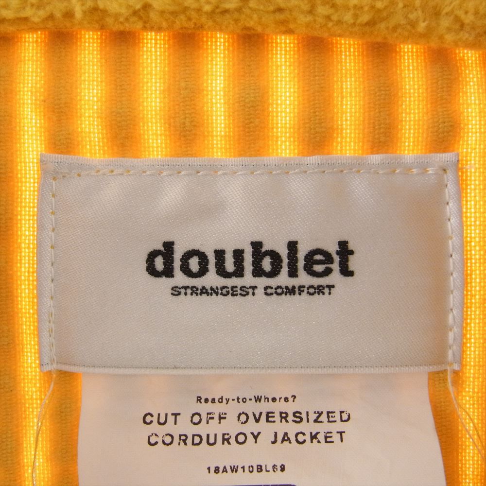 ダブレット Doublet ジャケット 18AW 18AW10BL69 CUT OFF OVERSIZED