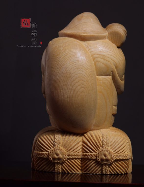 修縁堂】木彫り 仏像 福神大黒天立像 財神 檜材 仏教工芸 彫刻 - メルカリ