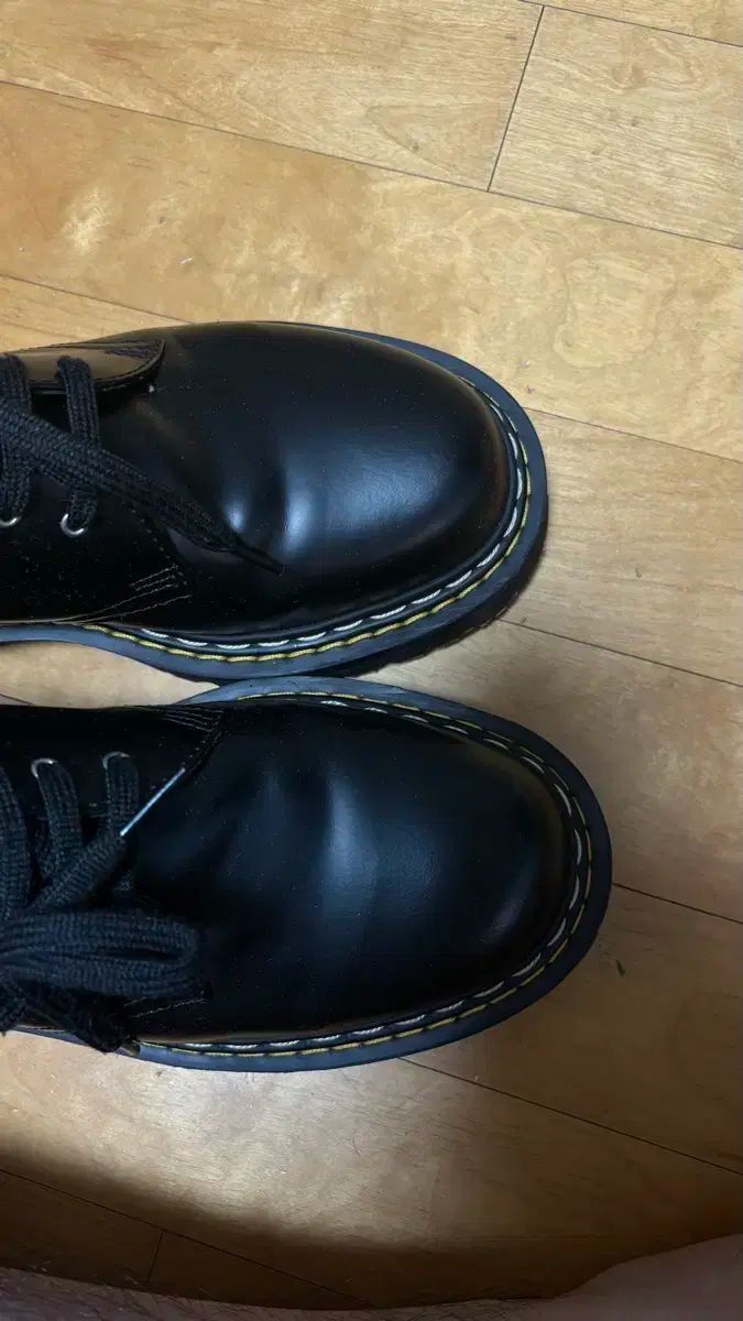  リックオウエンスxドクターマーチン 1461 ベックス ブラック ローファー ブーツ 革靴