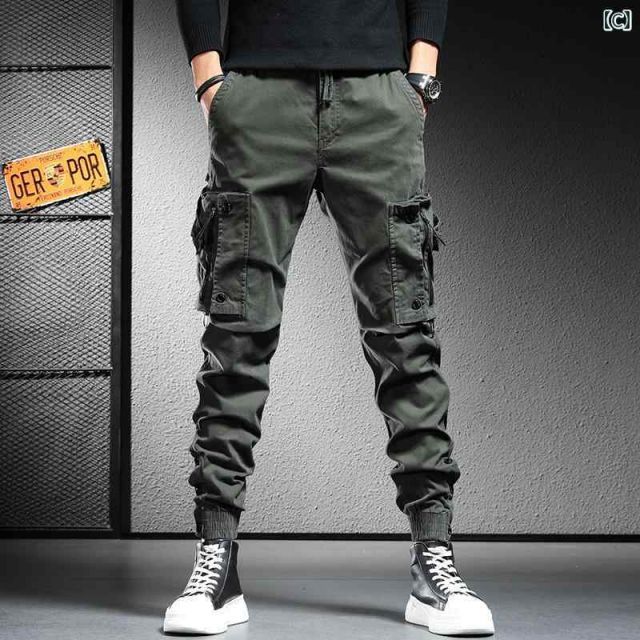 [28 ]メンズ ファッション オシャレ 男性用 シンプル 大人 かっこいい カジュアル ストリート ヒップホップ HipHop ブラック パンツ 春 レトロ マルチ パンツ