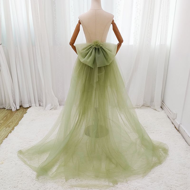 セミオーダー可能 取り外しトレーン 付けトレーン グリーン 緑 リボン  