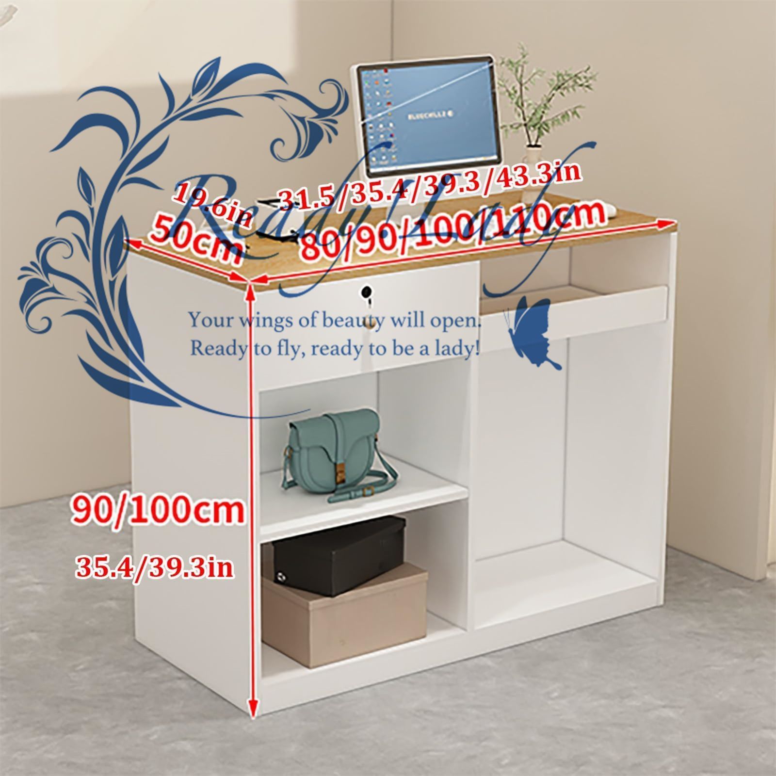 応接室テーブル受付台 100CM