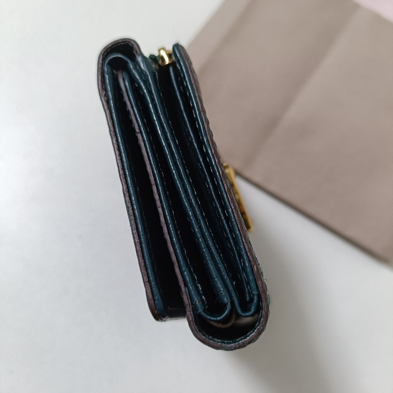 ATAO アタオ ワルツ コンパクトウォレット 三つ折り財布 グリーン系