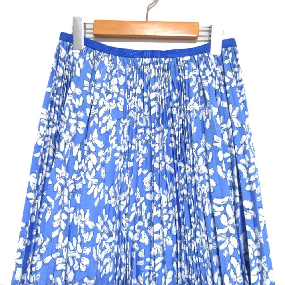 美品 Drawer ドゥロワー フラワー柄 ミモレ丈 ロング丈 プリーツ  