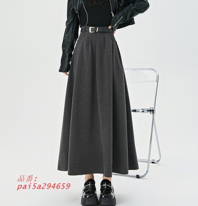 フ スカート ロング マキシ丈 レディース ボ秋冬 ロングスカート Aライン 大きいサイズ ハイウエスト 無地 ウエストマーク きれいめ 通勤服 オフィス pai5a294659