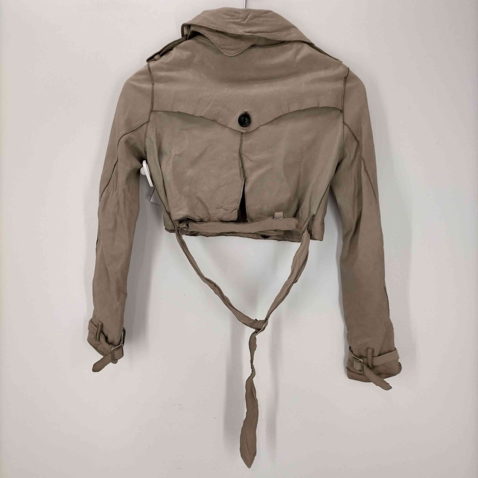 シシ sisii シシ sisii レザージャケット ショート丈 ベルト付 XS  