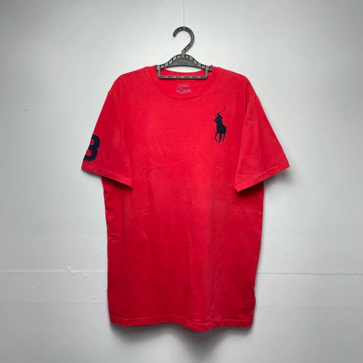 POLO RALPH LAUREN(ポロラルフローレン) レッド ラウンド 半袖Tシャツ XL サイズ