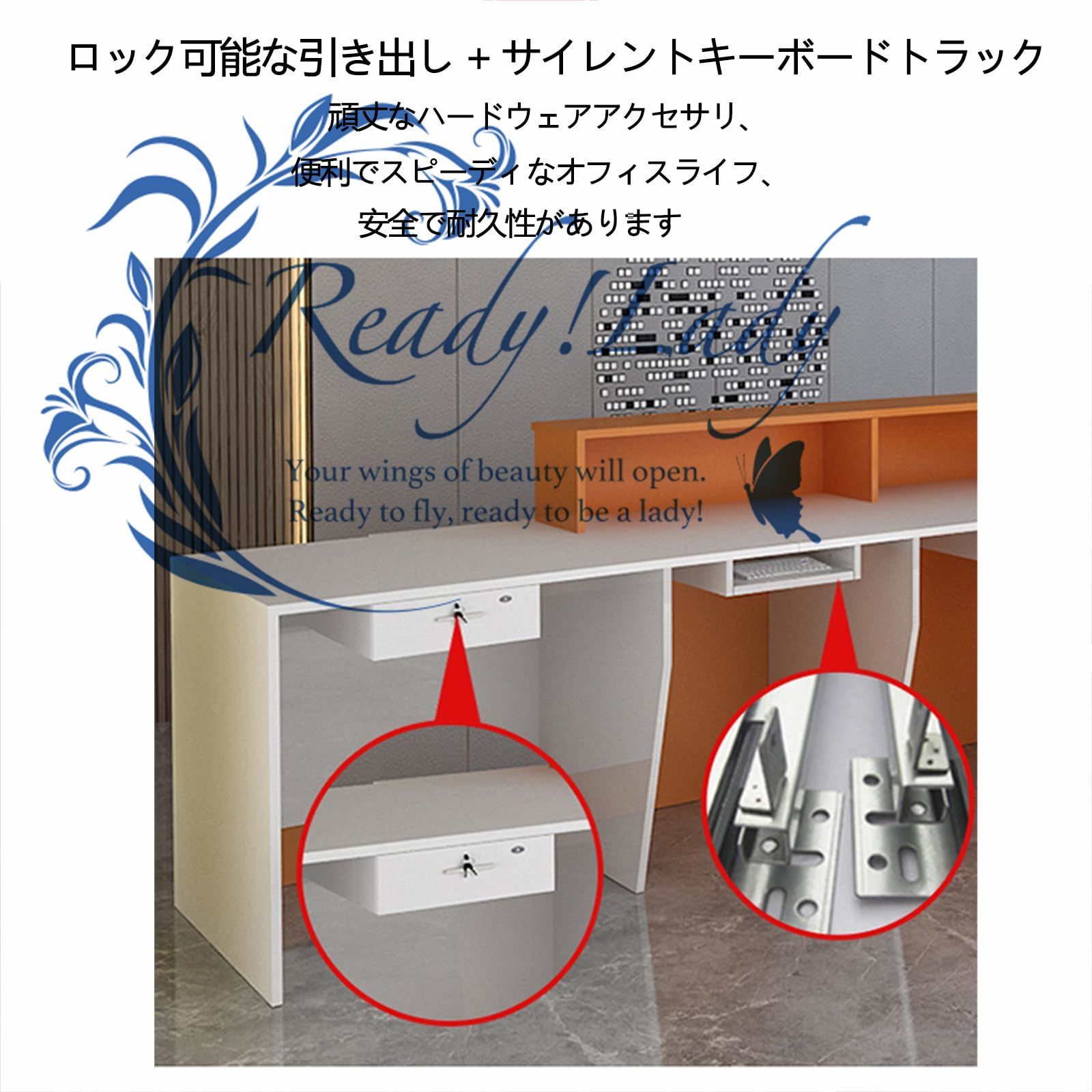 受付カウンターレジ係カウンター木製スモールフロントデスク