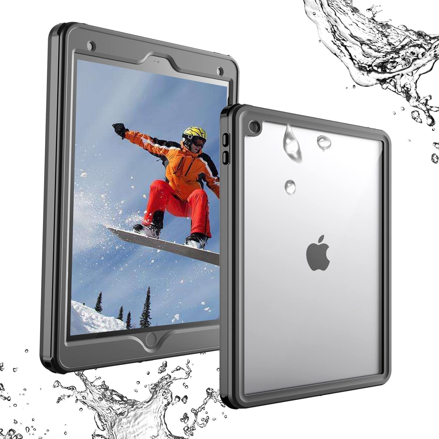 1.5 iPad Air3 第三世代 1.5219防水ケース iPad アイパッド防水カバー タブレットケース 完全防水IP68規格 防雪 防塵 防水  耐衝撃 衝撃吸収 全面保護 Pro 指紋認識機能 充電可能 薄型軽量 スタンド機能 ストラップ付き アウトド 