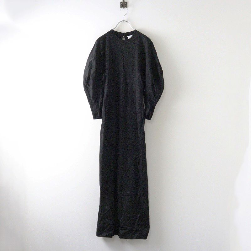 人気 2025SS マメクロゴウチ Mame Kurogouchi Cotton Jersey Dress コットン ジャージー ドレス 2｜ブラック ワンピース 2400014615241