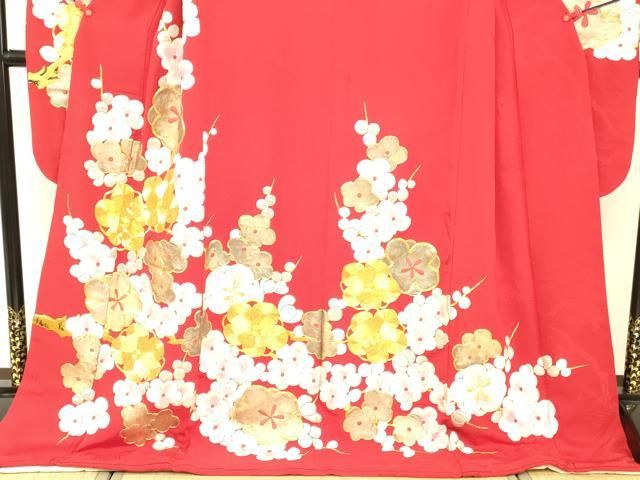 平和屋着物●お引きずり・お引き摺り・引き振袖　和装　結婚式　舞妓　芸妓　芸者　衣装　駒刺繍　槍梅　金銀糸　逸品　DAAT8672zy 平和屋着物○お引きずり・お引き摺り・引き振袖 和装 結婚式 舞妓 芸妓