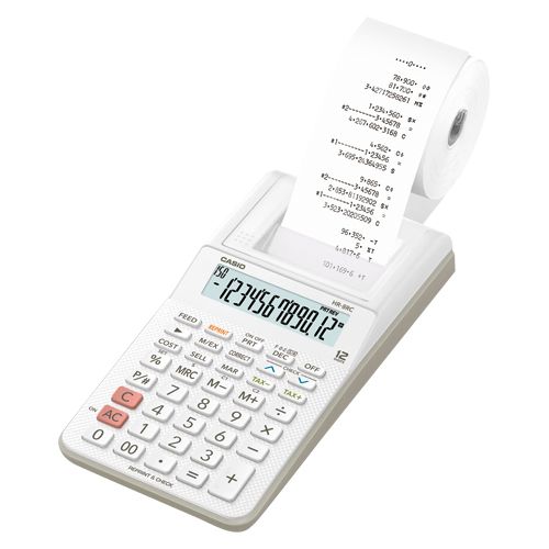 [Brand New, Ships in 5 Business Days] CASIO Casio Printer Calculator (Handy Type) HR-8RC-WE