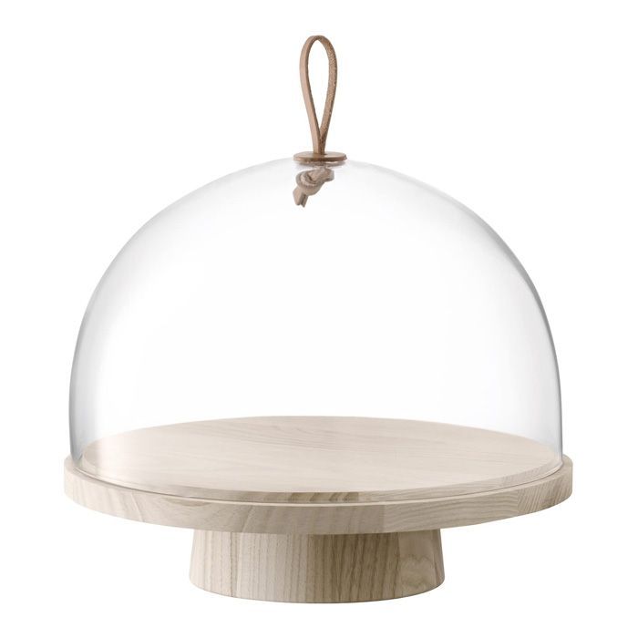 ケーキスタンド ケーキドーム LSA エルエスエー ガラスドーム-ウッドトレー Ivalo Ash Stand - Dome G1500-28-301 高さ23cm