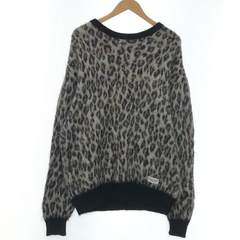 中古】WACKO MARIA レオパードモヘアニット M ベージュ