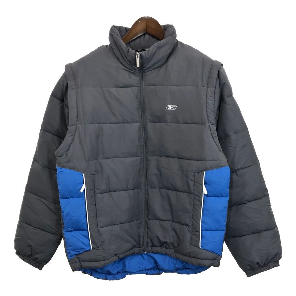 00年代 Reebok リーボック 中綿 デタッチャブルジャケット スポーツ グレー (メンズ L) 中古 古着 T1483