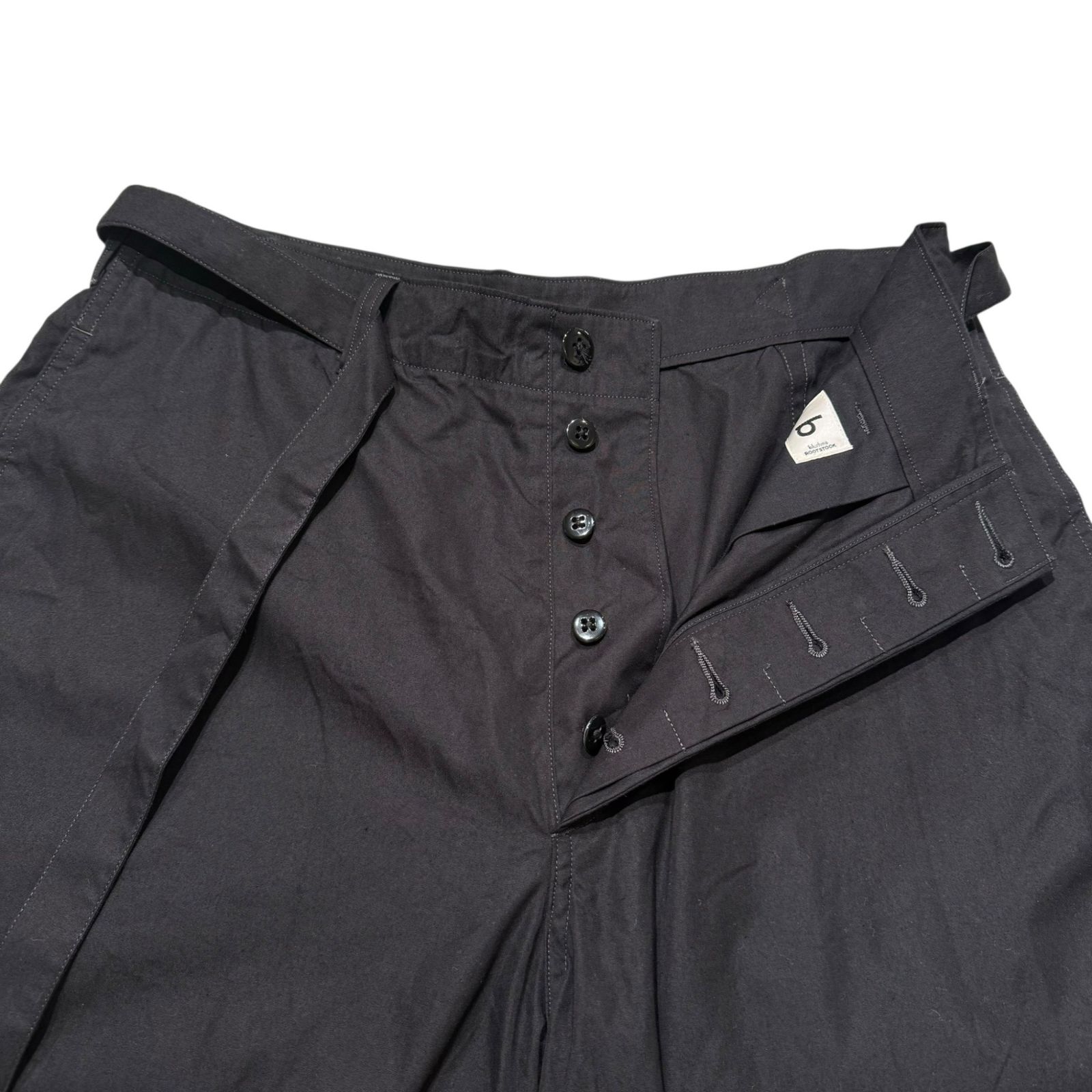 blurhms ROOTSTOCK (ブラームスルーツストック) ■■ ② bROOTS24SJS02 JOURNAL別注 C/N Oxford Over Shorts メンズ ブラック サイズ2 blurhms ROOTSTOCK (ブラームスルーツストック) □□ ② bROOTS24SJS02