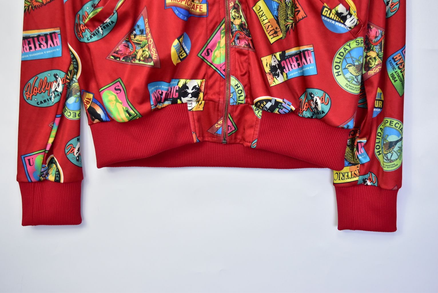 ヒステリックグラマー ブルゾン ジャケット ジップデザイン HYSTERIC GLAMOUR ヒステリックグラマー ロゴ プリント