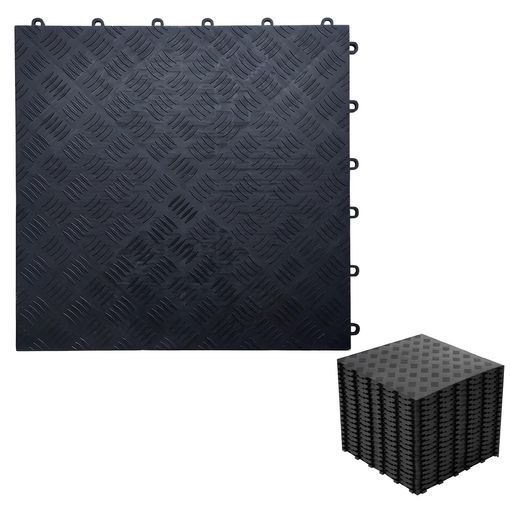 ガレージタイルガレージフローリング40x40cmインターロッキング連結 簡単施工はめ込み式厚さ1.8cm車両対応ポリプロピレン製駐車場20枚入りモジュール式フロアシステム屋外屋内はめ込…