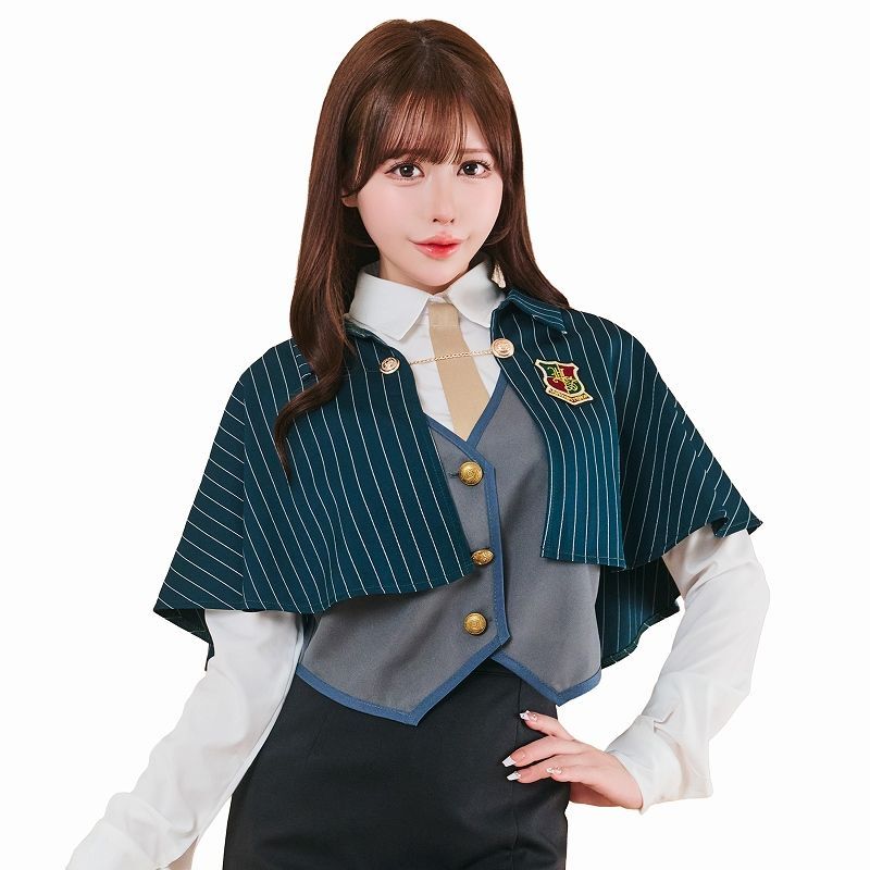 トッピングトップス ケープスクール グリーン [魔法学校 制服 コスプレ