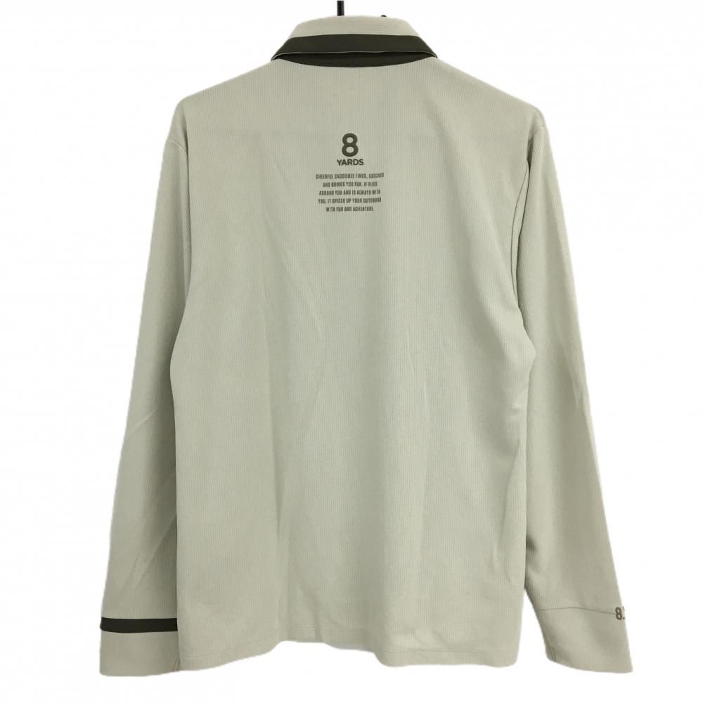 ☆SALE価格☆【超美品】ハチヤーズ 長袖ポロシャツ ベージュ系×カーキ