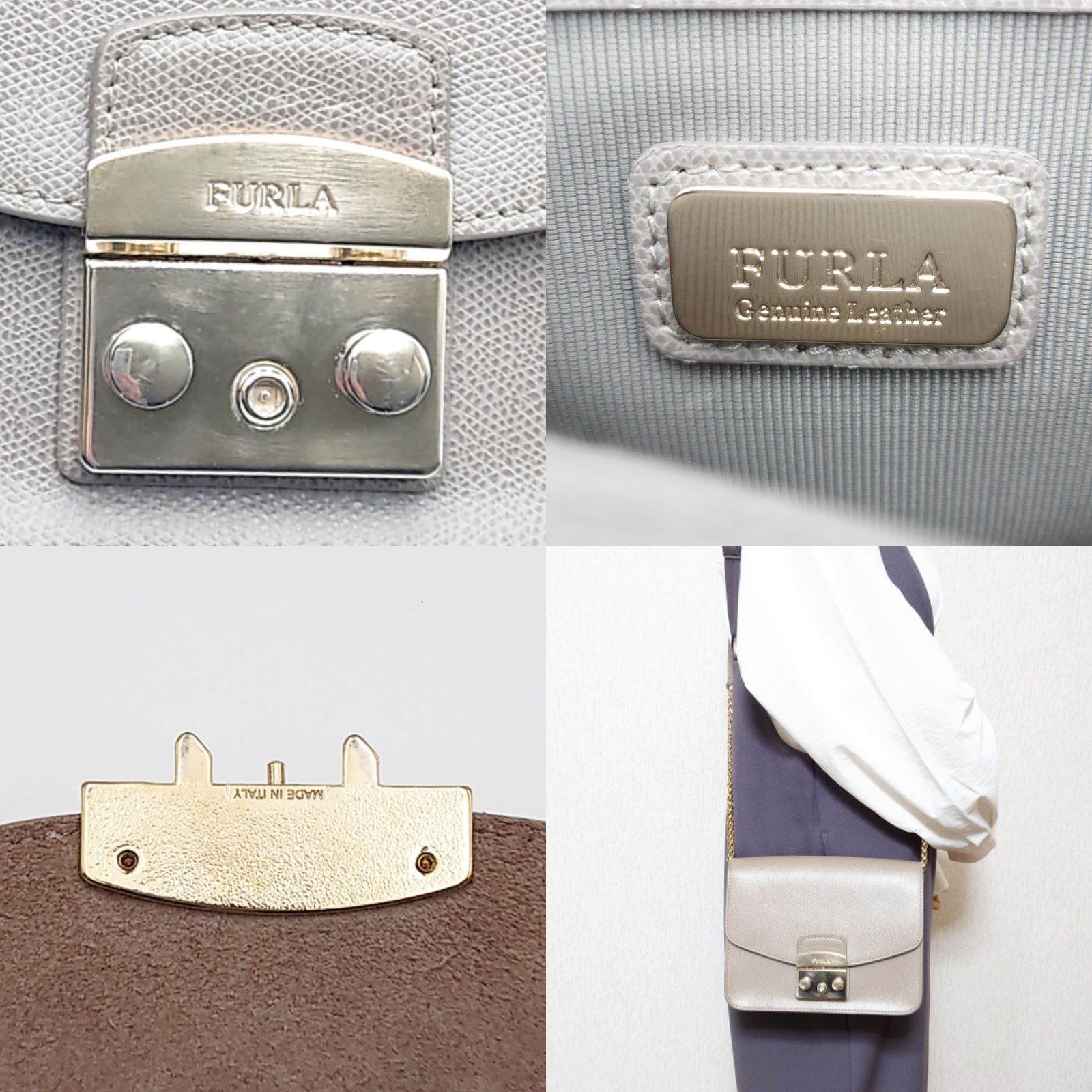 美品】FURLA フルラ ショルダーバッグ メトロポリス チェーン